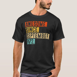 T-shirt 50e anniversaire 50 ans stupéfiant depuis septembr