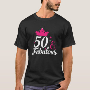 T-shirt 50E Anniversaire À Magnifique 50 Et Fabuleux 50 An