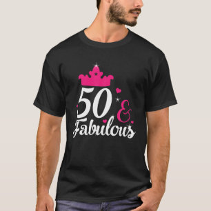 T-shirt 50E Anniversaire À Magnifique 50 Et Fabuleux 50 An
