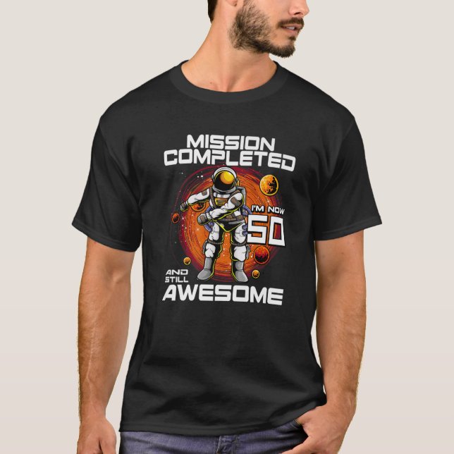 T-shirt 50E Anniversaire Astronaut 50 Ans Espace Extra B (Devant)