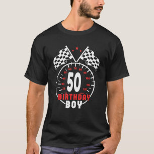 T-shirt 50e anniversaire Boy Race Voiture de course Conduc