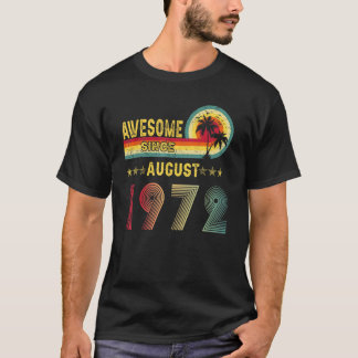 T-shirt 50e anniversaire Cadeau stupéfiant depuis août 197
