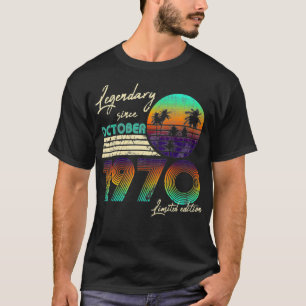 T-shirt 50e anniversaire Cadeaux Hommes 50 Légendaire depu