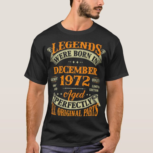 T-shirt 50e Anniversaire Cadeaux Légendes Né En Décembre 1 (Devant)