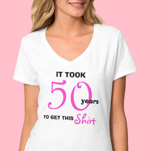 T-shirt 50e Anniversaire Cadeaux pour femmes T Chemise - D