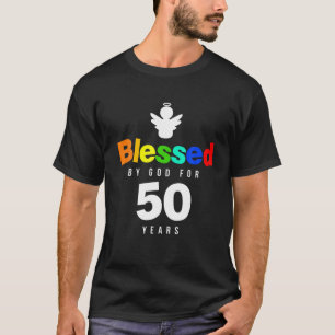 T-shirt 50E Anniversaire Don Chrétien Béni Par Dieu Pour 5