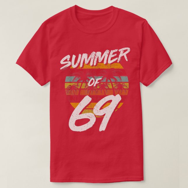 T-shirt 50e anniversaire Eté de 69 Cadeau Maman Papa (Design devant)
