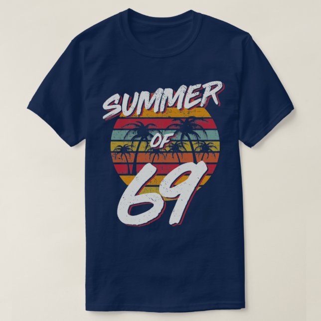 T-shirt 50e anniversaire Eté de 69 Cadeau Maman Papa (Design devant)