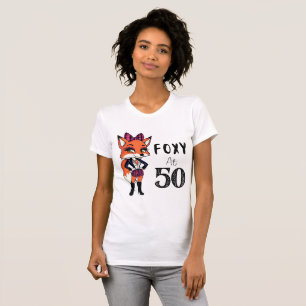T-shirt 50e Anniversaire Foxy à 50 Scottish Fox White