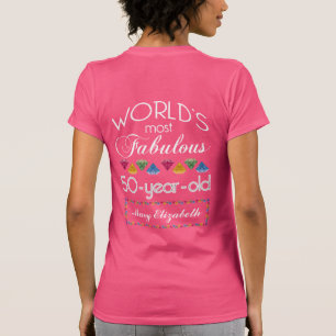 T-shirt 50e anniversaire Gemmes les plus fabuleuses Fuchsi