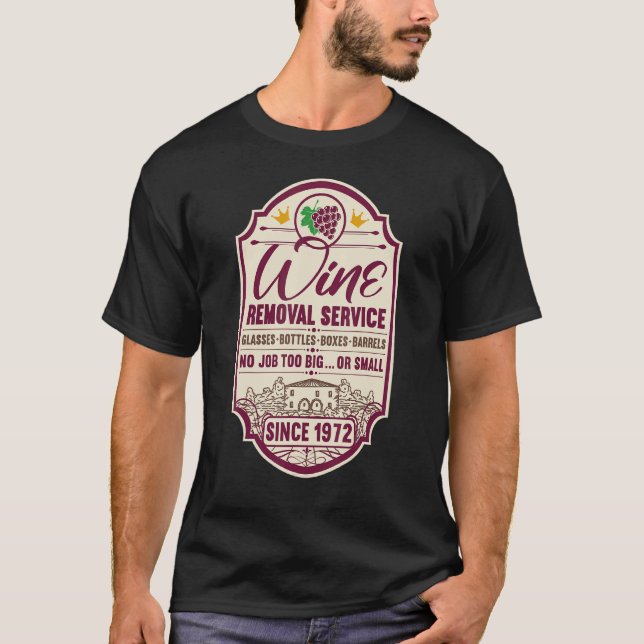 T-shirt 50e Anniversaire I Décanteur de vin Étiquette I Él (Devant)