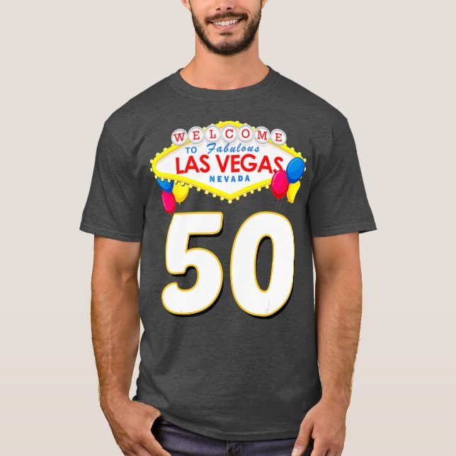 T-shirt 50e anniversaire Las Vegas Fabuleux 50 ans (Devant)