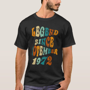 T-shirt 50e anniversaire Légende depuis novembre 1972 50 a