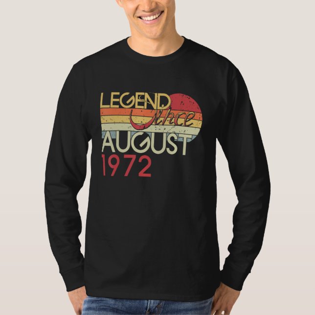 T-shirt 50e anniversaire Ma 50 ans légende depuis août (Devant)