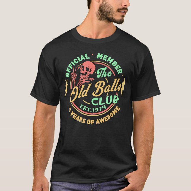 T-shirt 50E Anniversaire Membre Old Balls Club 1974 50E (Devant)