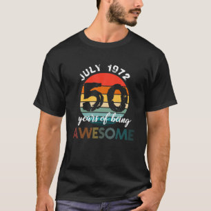 T-shirt 50E Anniversaire Né En Juillet 1972 - 1972 Anniver