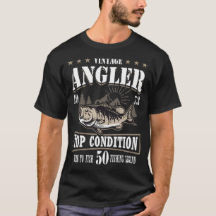 T-shirt 50e anniversaire pêche 50 ans pêcheur vieux 1973 3