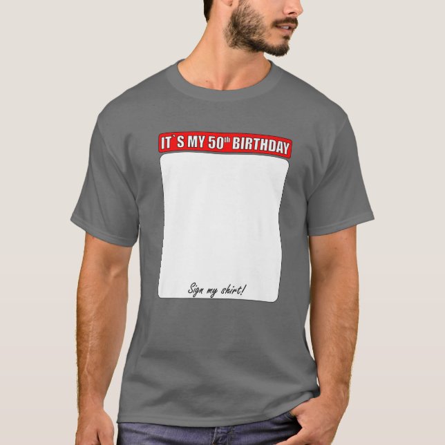 T-SHIRT 50E ANNIVERSAIRE SIGNER MA CHEMISE (Devant)