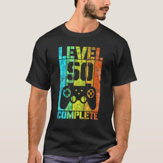 T-shirt 50e Birthday Man Gamer Level Complete 50 Years