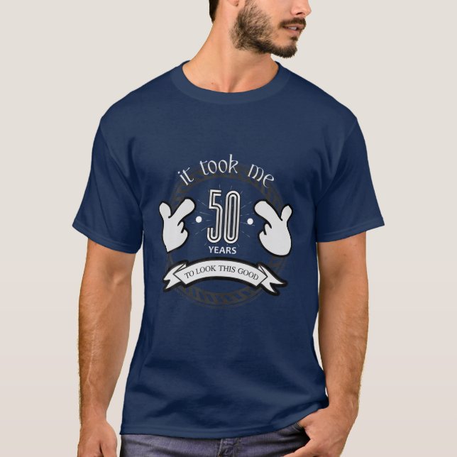 T-shirt 50E Cadeau Anniversaire A Pris 50 Ans Pour Regarde (Devant)
