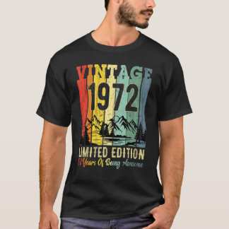 T-shirt 50e fête d'anniversaire 50 ans étonnant 1972