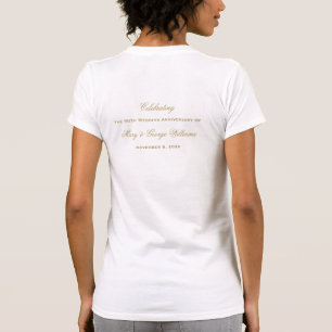 T-shirt 50e fête du Mariage Red Roses Coeur