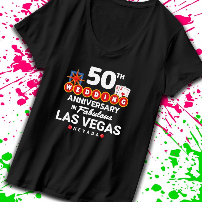 T-shirt 50e Wedding Anniversary Couples Las Vegas Trip (Créateur téléchargé)