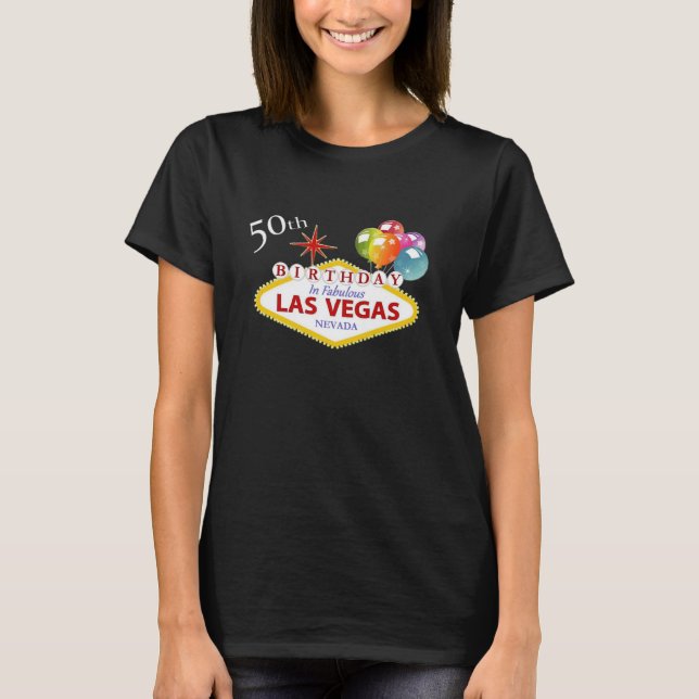 T-shirt 50ème anniversaire de Las Vegas 3/4 Sleeve Raglan  (Devant)