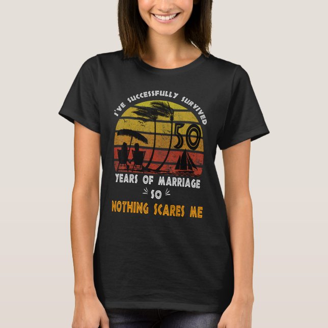 T-shirt 50ème anniversaire du Mariage Son et ses époux Cou (Devant)