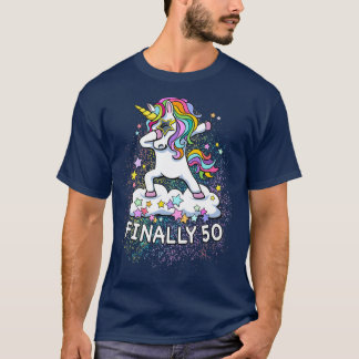 T-shirt 50th birthday unicorn cool dabbing 