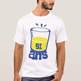 T-shirt 51 ans aperos anniversaire 2 alcool verre humour 1