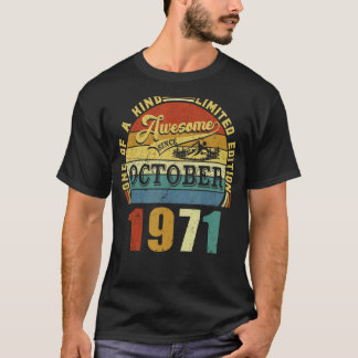 T-shirt 51 Ans Awesome Depuis Octobre 1971 51e Birt