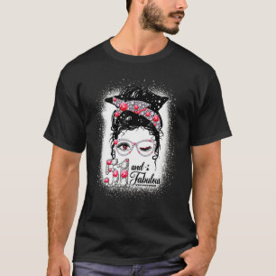 T-shirt 51 & Fabuleux 51e Anniversaire Diamond Messy Bun L
