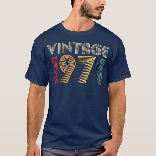 T-shirt 51e Anniversaire Cadeau Classique 1971 Hommes Vint (Devant)