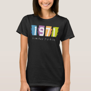 T-shirt 51e anniversaire Dames Mens 51 ans 1971