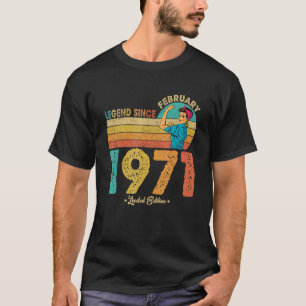 T-shirt 51e anniversaire Février 1971 Légende depuis 1971