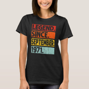 T-shirt 51e anniversaire Légende depuis septembre 1971 51 