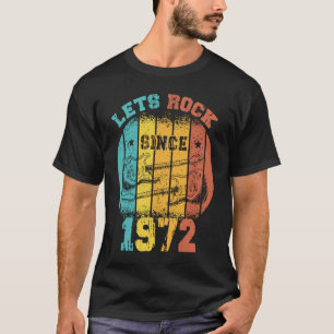 T-shirt 51e anniversaire Vintage 1972 Rétro 51 ans Guit