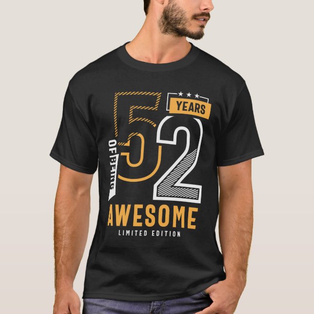 T-shirt 52 Ans D'Être Impressionnant 52e Anniversaire (Devant)
