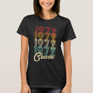 T-shirt 52e anniversaire Cadeau classique 1972 52 ans