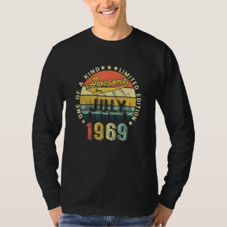 T-shirt 52e anniversaire Décorations Juin 1969 Hommes Femm
