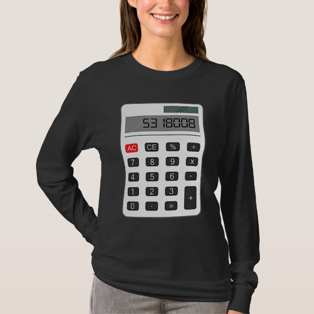 T-shirt 5318008 Funny Calculator Trick (Devant)
