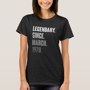 T-shirt 53 Ans Vintage 1970 Anniversaire 53 Mars Déco