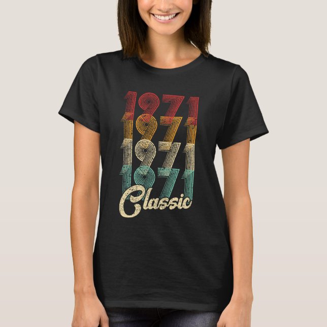 T-shirt 53e anniversaire Cadeau classique 1971 53 ans (Devant)