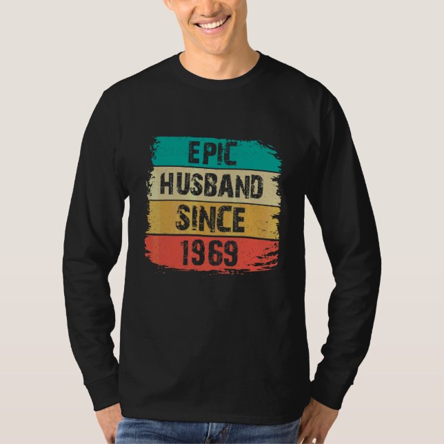 T-shirt 53e anniversaire du Mariage Mari épopé depuis 1969 (Devant)