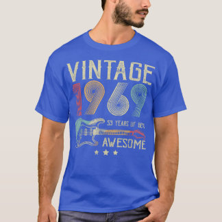 T-shirt 53e anniversaire femmes hommes Vintage stupéfiant 