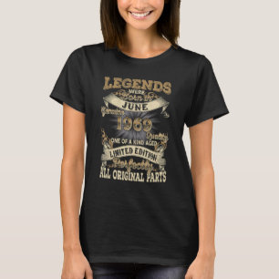 T-shirt 53e anniversaire Légendes Né juin 1969 Vintage 53 