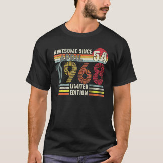 T-shirt 54 Ans Avril 1968 54e Anniversaire