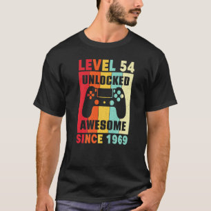 T-shirt 54 Ans Awesome Depuis 1969 Femmes Hommes 54e Bir