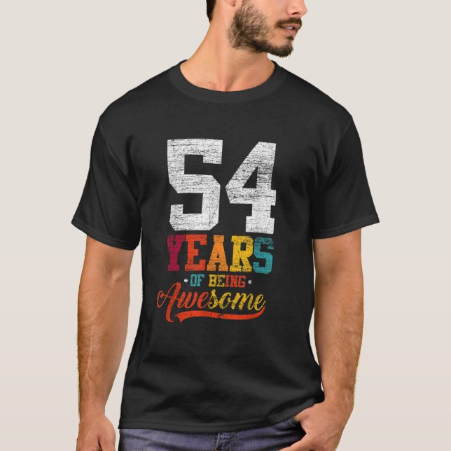 T-shirt 54 Ans D'Être Des Cadeaux Magnifiques 54 Ans 54ᵉ (Devant)